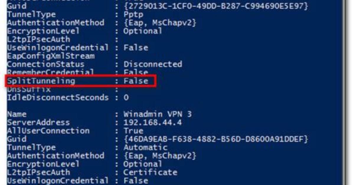 Get-Vpnconnection Error
