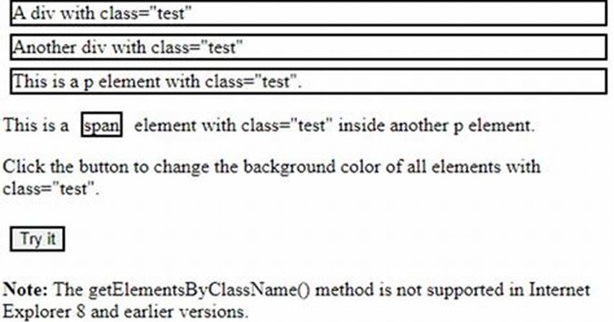 GetElementsByClassName() with Two Classes