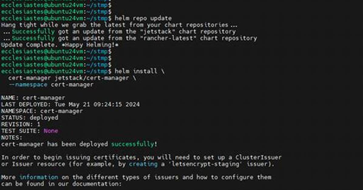 Getting Helm Chart Trigger Cert-Manager
