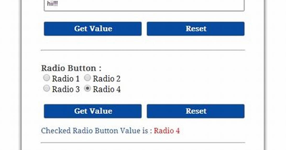 Getting Html Form Values