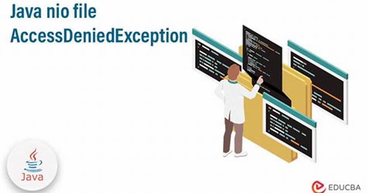 Getting "Java. Nio. File. Accessdeniedexception" When Trying to Write to a Folder