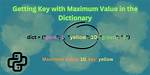 Getting Key with Maximum Value in Dictionary?
