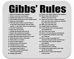 Gibbs Rules List