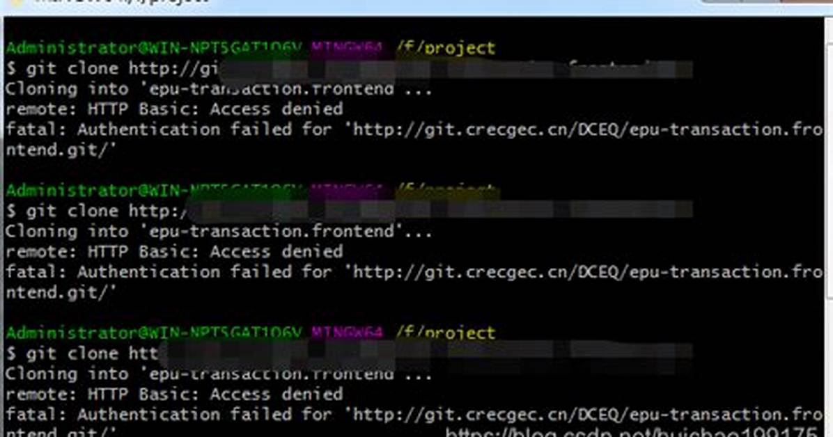 Git Clone: Authentication Failed For