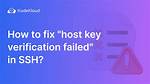Git Error: "Host Key Verification Failed" When Connecting to Remote Repository