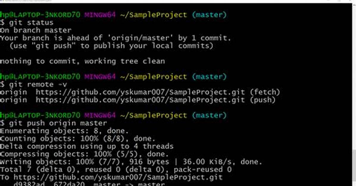Git/Github Can't Push to Master