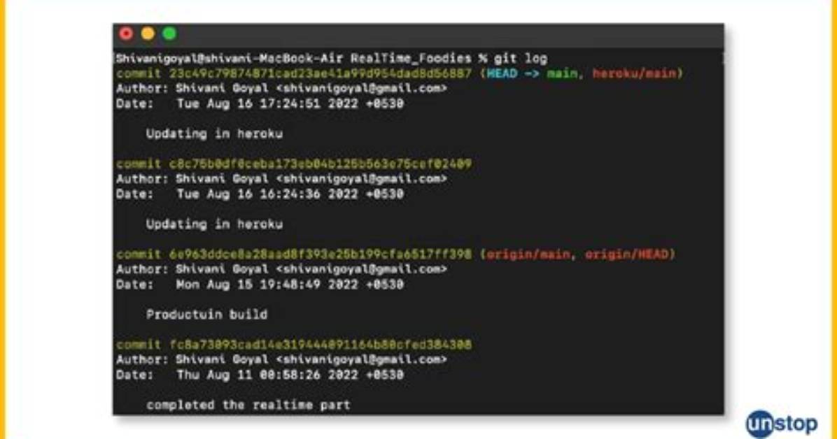Git Log Does Not Show User Name