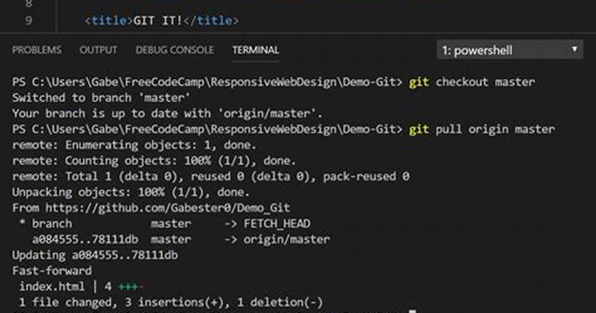 Git Pull Origin Master Returns Fatal: Invalid Refspec