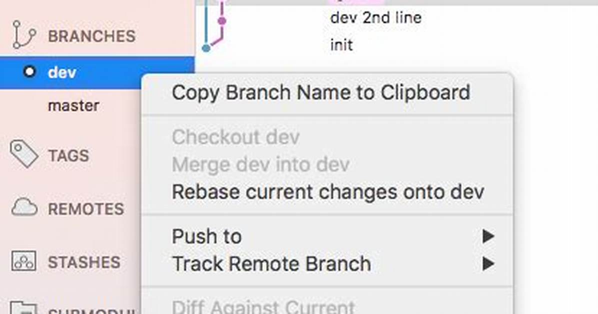 Git Rebase Using Sourcetree