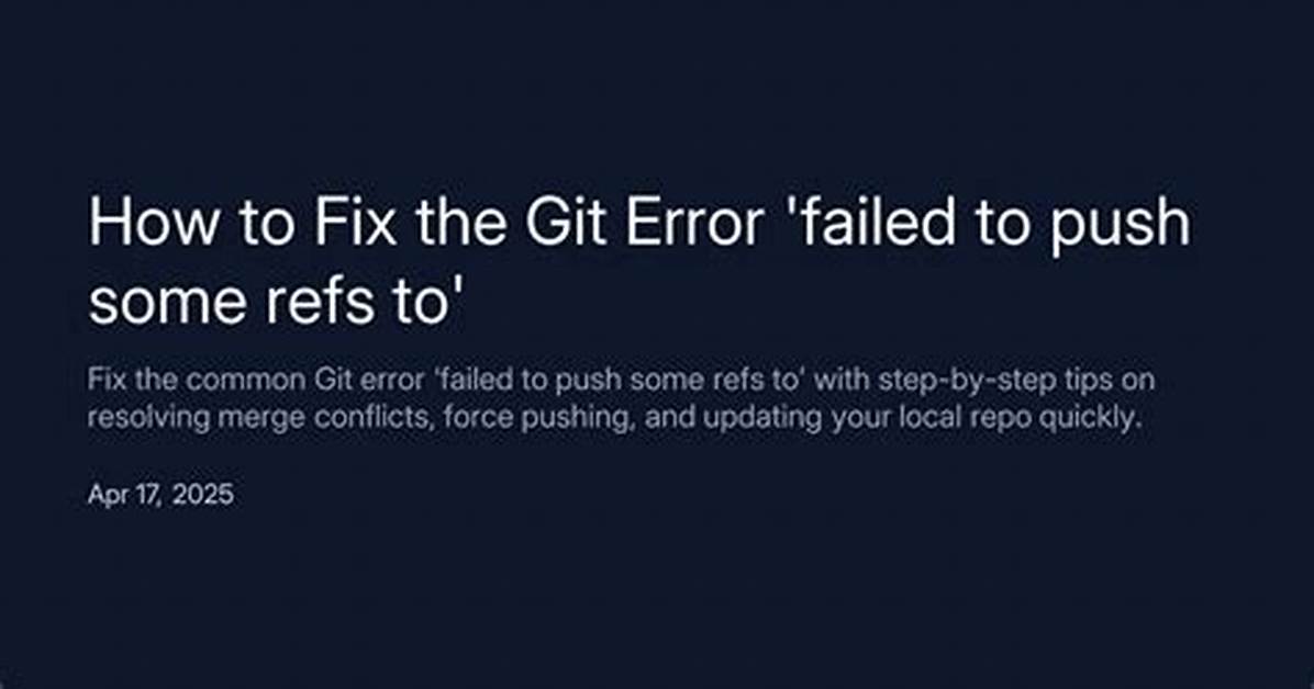 Github - Error: Failed to Push Some Refs to 'Git@Github. Com: Myrepo. Git'