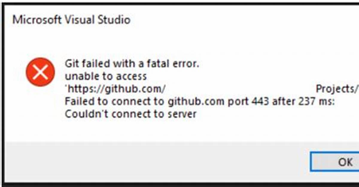 Github - Failed to Connect to Github 443 Windows/ Failed to Connect to gitHub - No Error