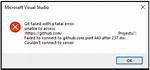 Github - Failed to Connect to Github 443 Windows/ Failed to Connect to gitHub - No Error