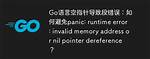 Go: Panic: Runtime Error: Invalid Memory Address or Nil Pointer Dereference