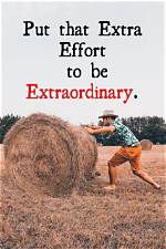 Go the Extra ___ (Put Extra Effort)
