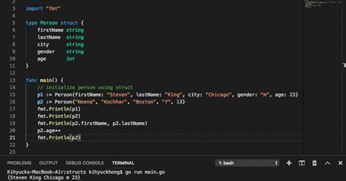 Golang Struct Initialization