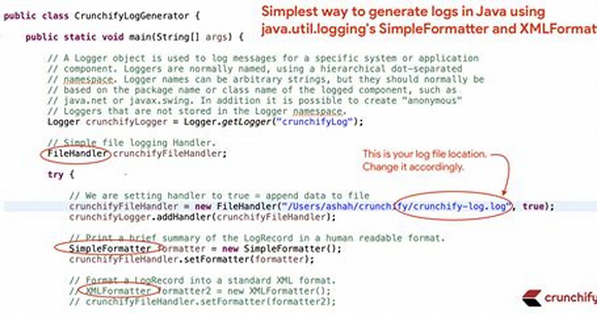 Good Examples Using Java. Util. Logging [Closed]
