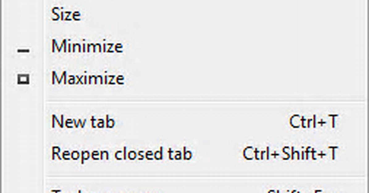 Google Chrome Undo Closed Tab Command