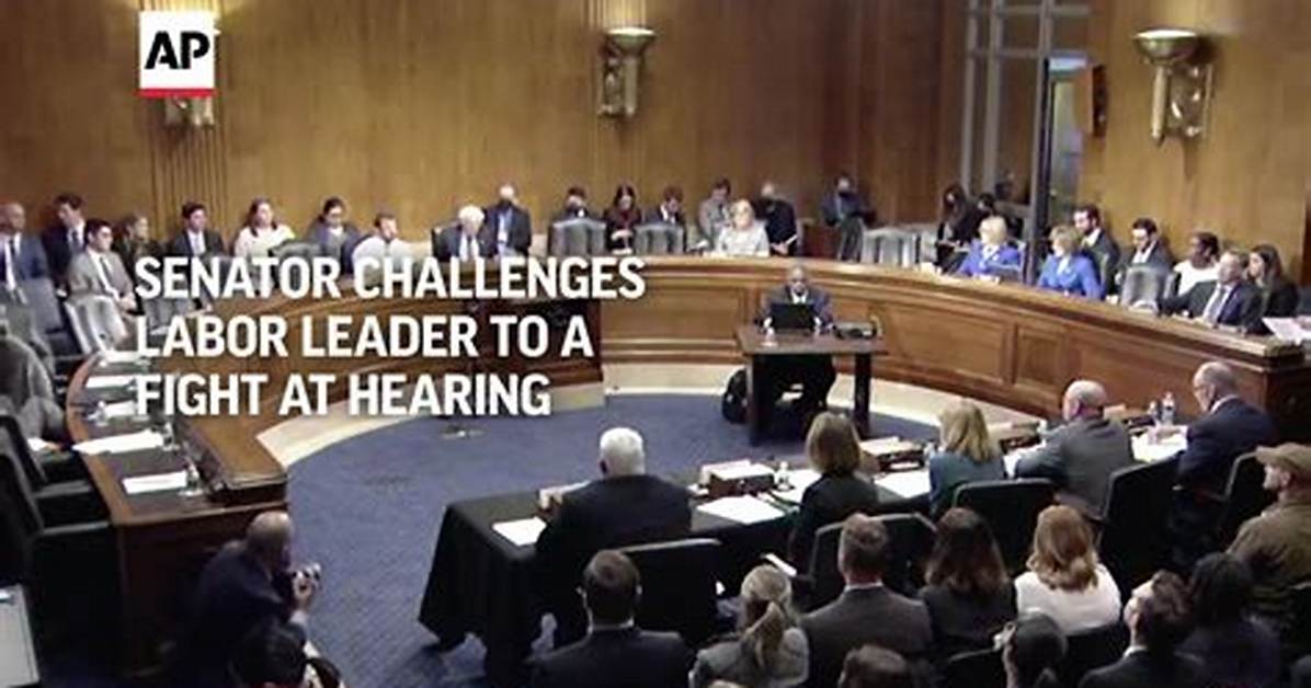 Gop Senator Challenges Teamsters Head to a Fight in a Fiery Exchange at a Hearing