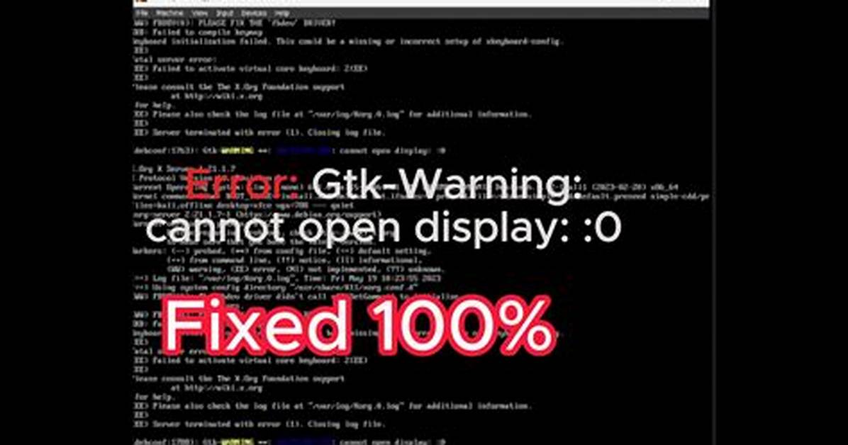 Got Error "Gtk-Warning **: Cannot Open Display:" When Using X11