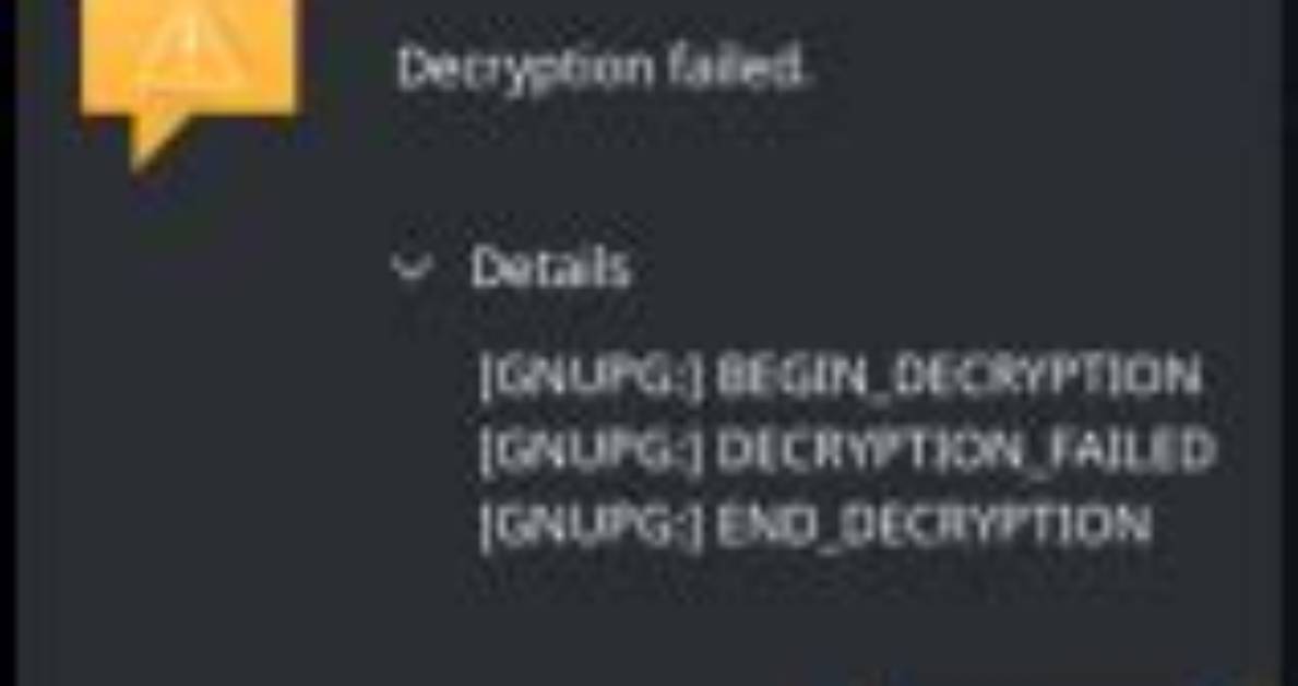 Gpg Not Working