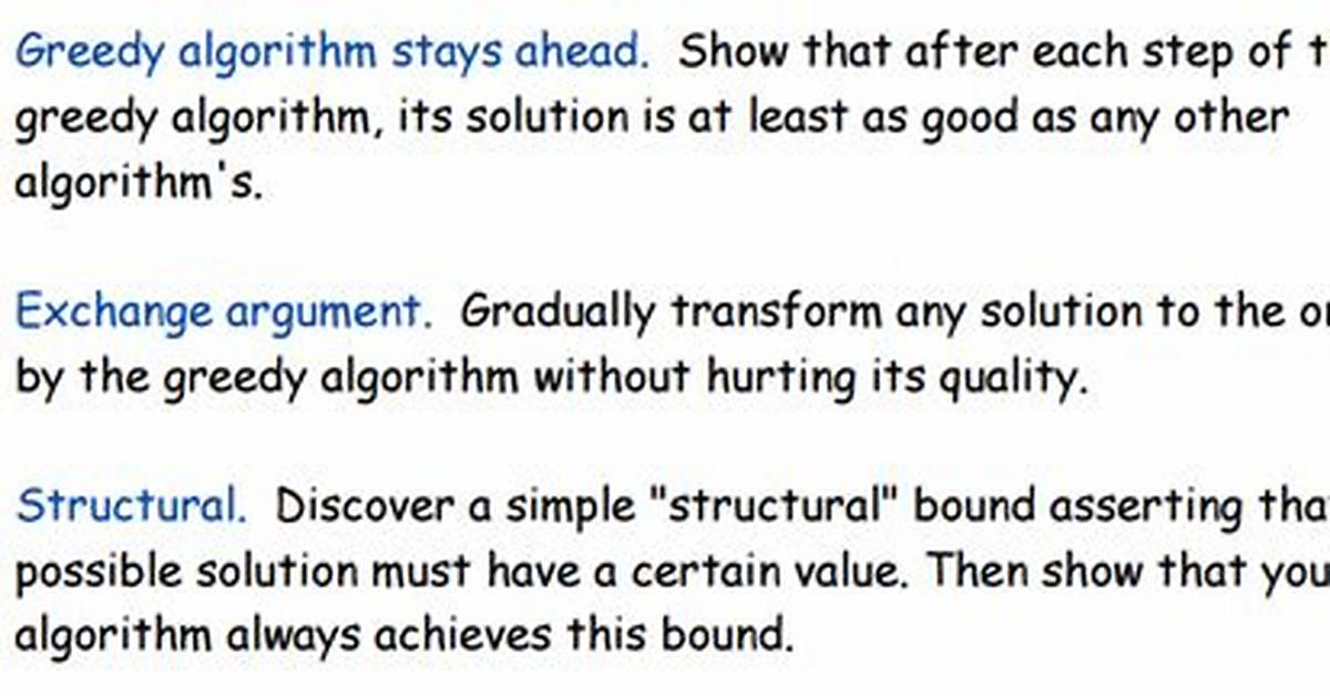 Greedy Algorithm - Exchange Argument