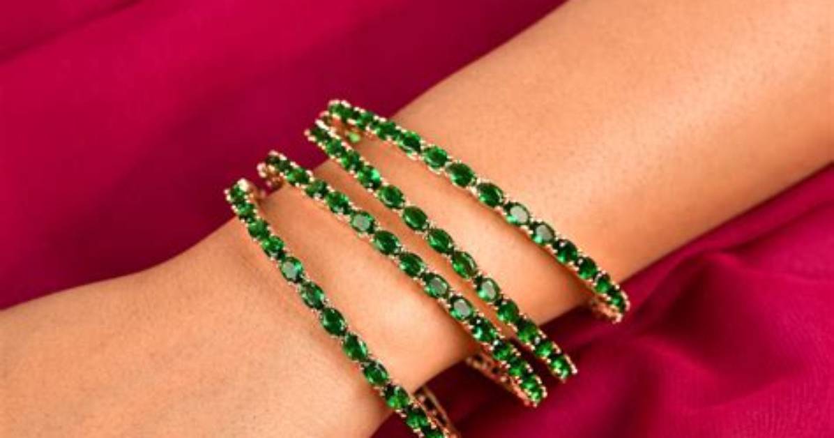 Green Gemstone for Bangles