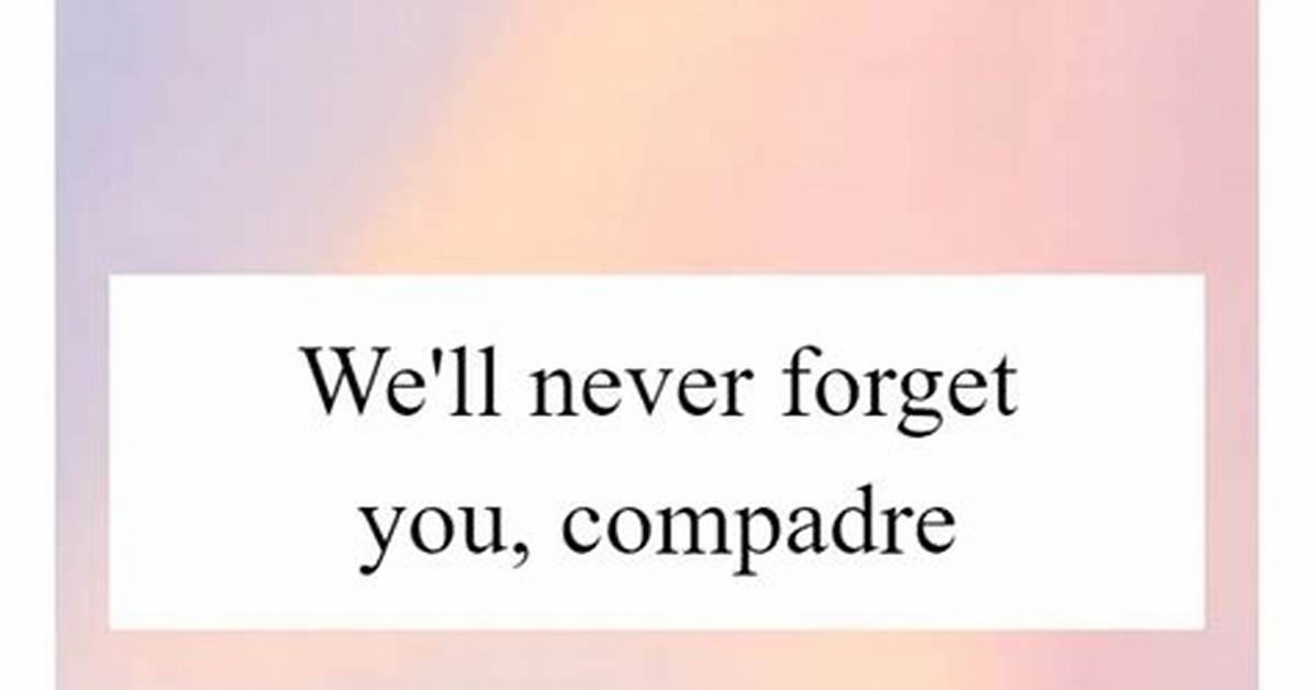 Greetings Compadre!