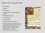 Gregorian Chant Characteristics