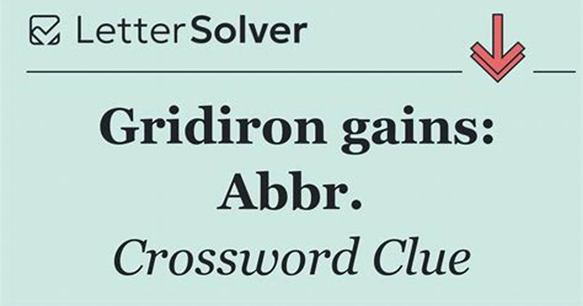 Gridiron Six-Pointers: Abbr.