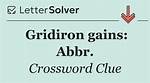 Gridiron Six-Pointers: Abbr.