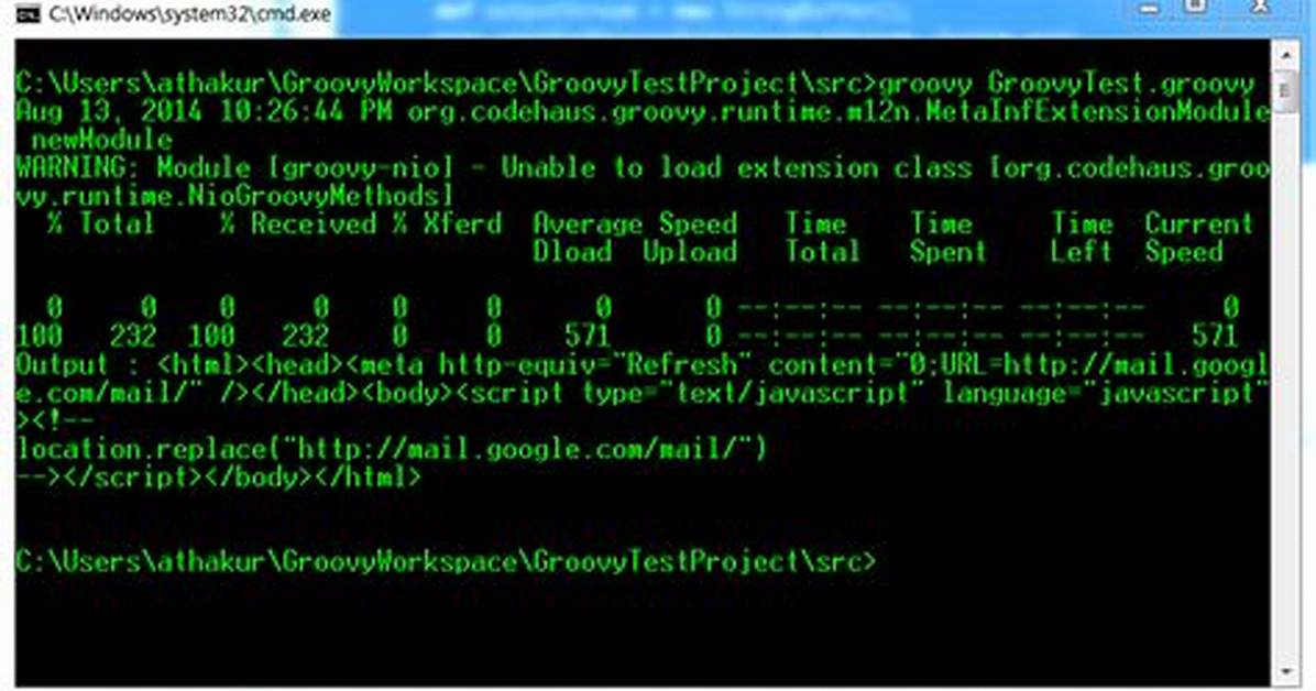 Groovy Executing Shell Commands