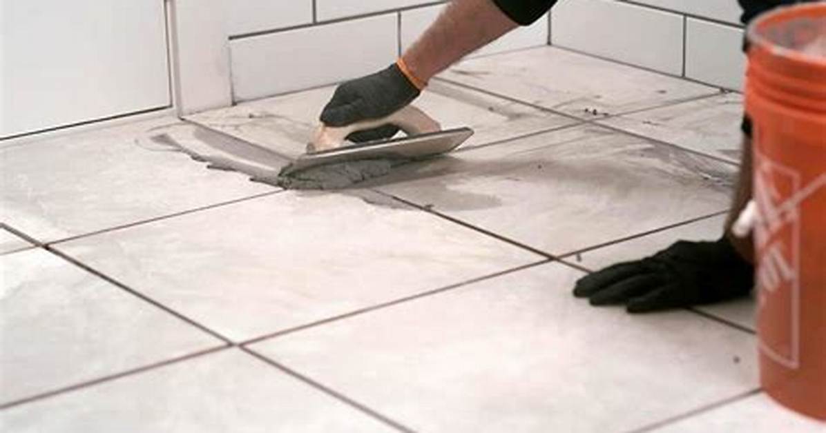Grouting Tile Floor