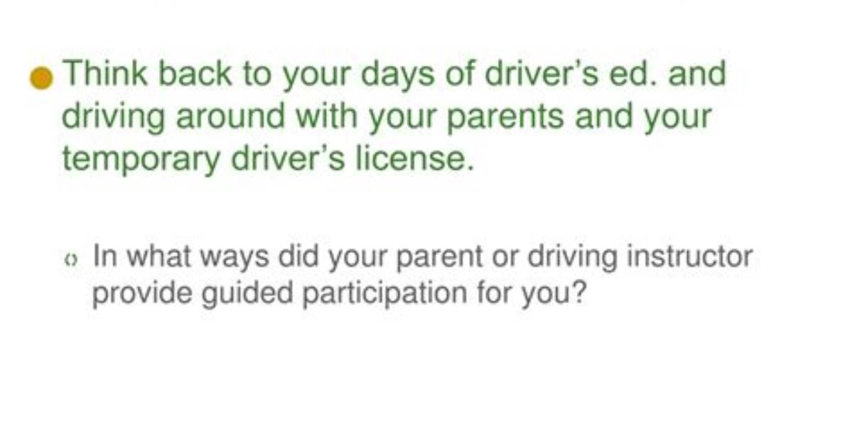 Guided Participation