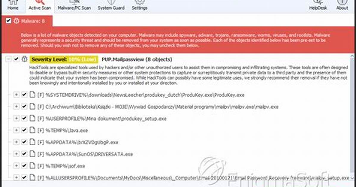 Hacktool: Win32/Mailpassview