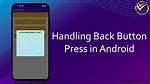Handling Back Button in Android Navigation Component