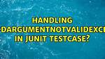 Handling Methodargumentnotvalidexception in Junit Testcase?
