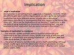 Has Been Implicated Definition?