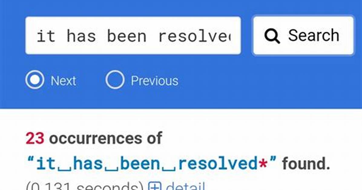 Has Been Solved or Resolved?
