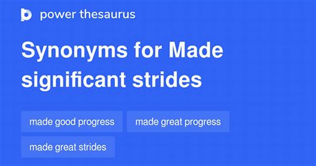 Has Made Significant Strides?