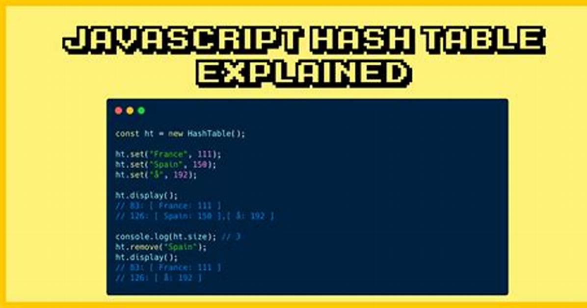 Hash Table in Javascript