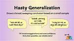 Hasty Generalization Example