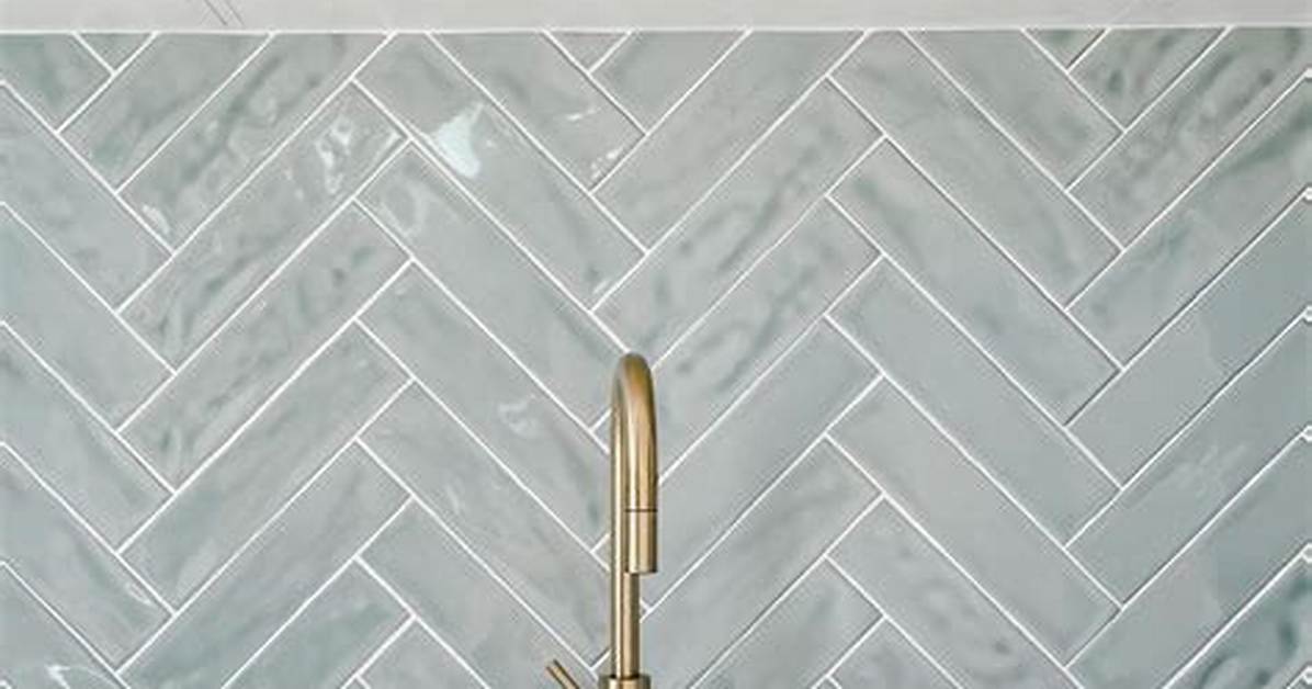 Herringbone Pattern Backsplash