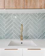 Herringbone Pattern Backsplash