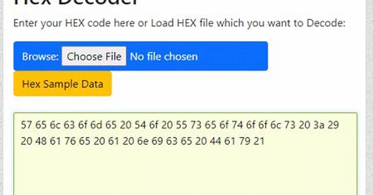 Hex Code Decoder