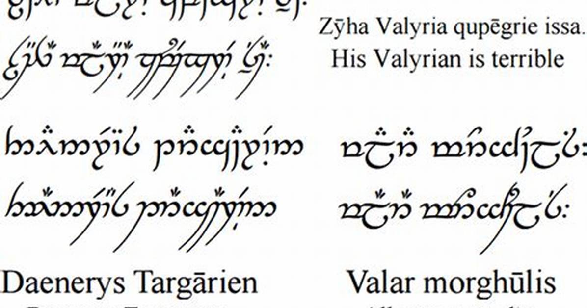 High Valyrian Language