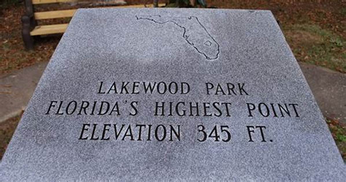 Highest Elevation in Florida