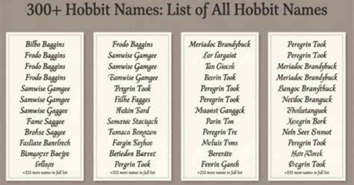 Hobbit Names