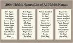 Hobbit Names