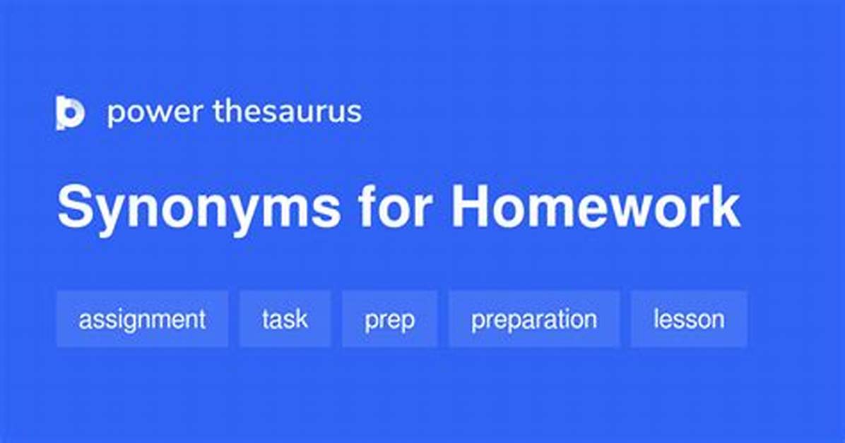 Homework Synonym