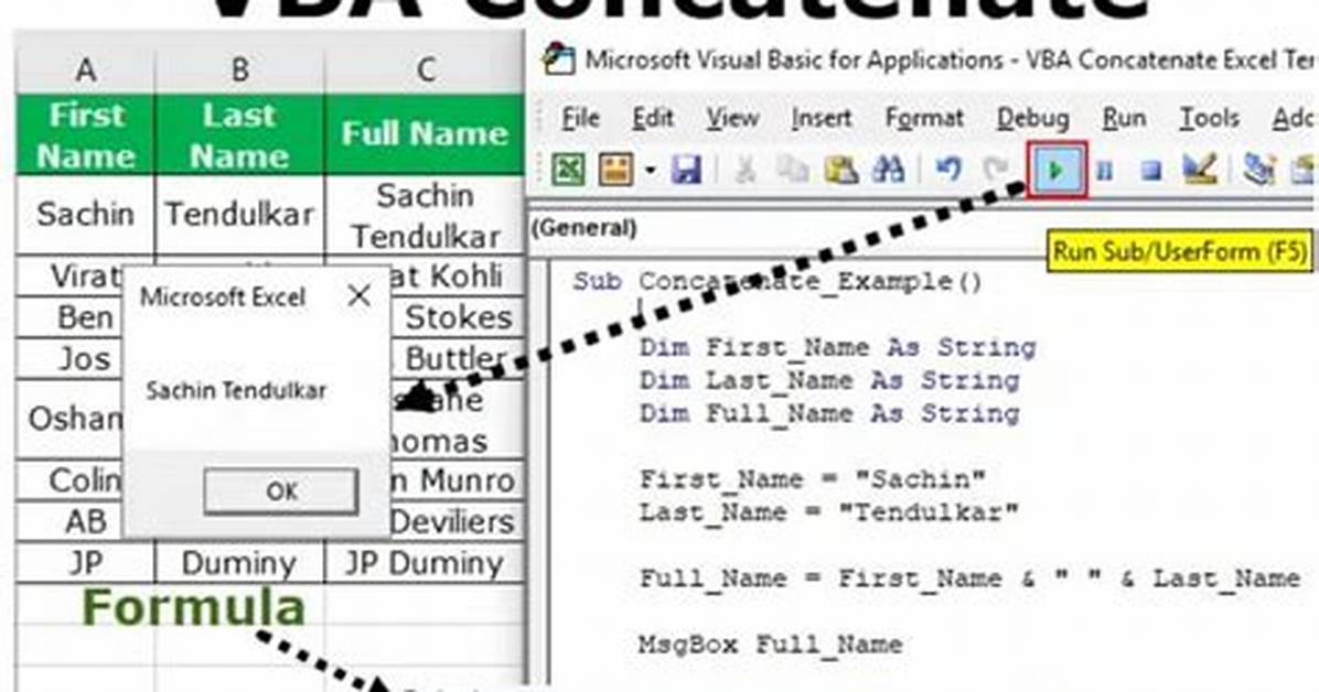 How Can I Concatenate Strings in Vba?